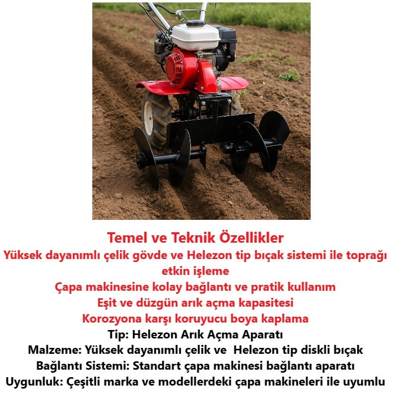 Çapa Makinesi Helezon Arık Açma - Tarımgaraj