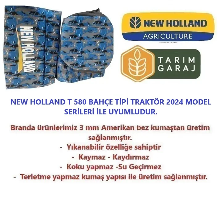 New Holland T 580 Bahçe Serisi Traktör Branda-2024 Model