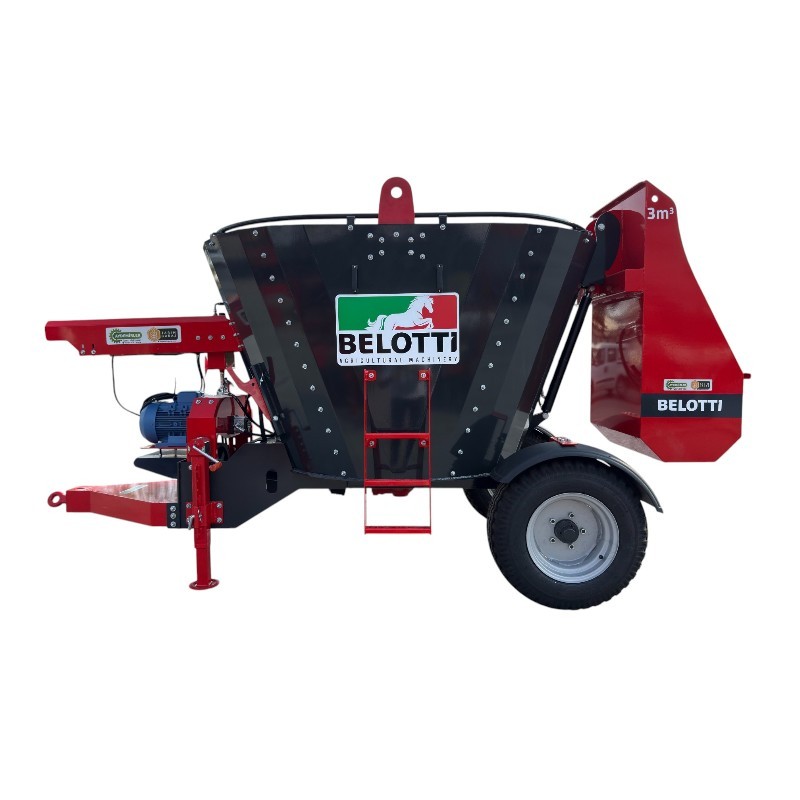 Belotti Karmator 380 Volt Elektrikli ve Şaftlı Yem Karma Makinesi-3 m³