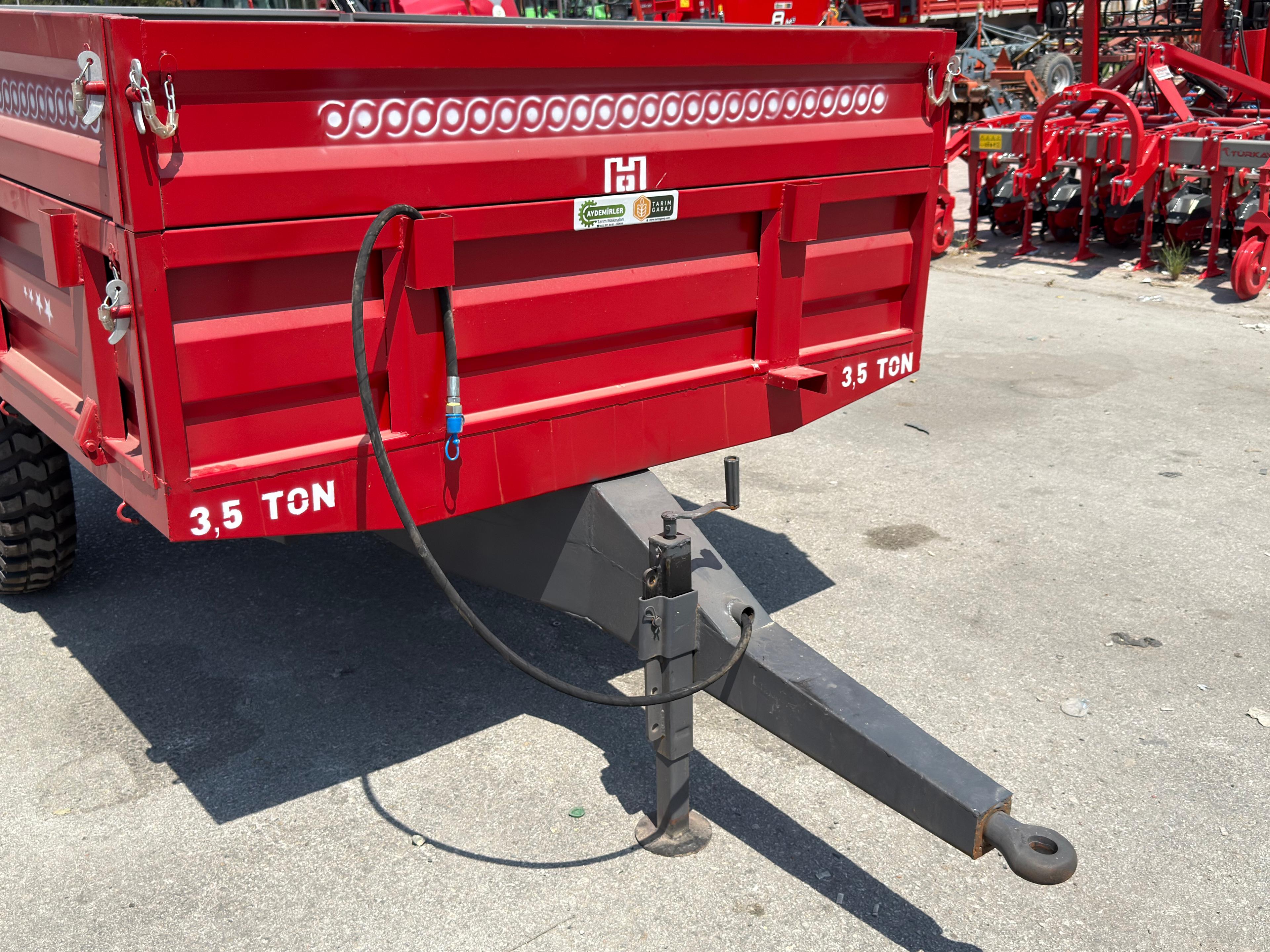 Tarım Garaj Damperli Römork 3.5 Ton Kapasiteli 2 Teker