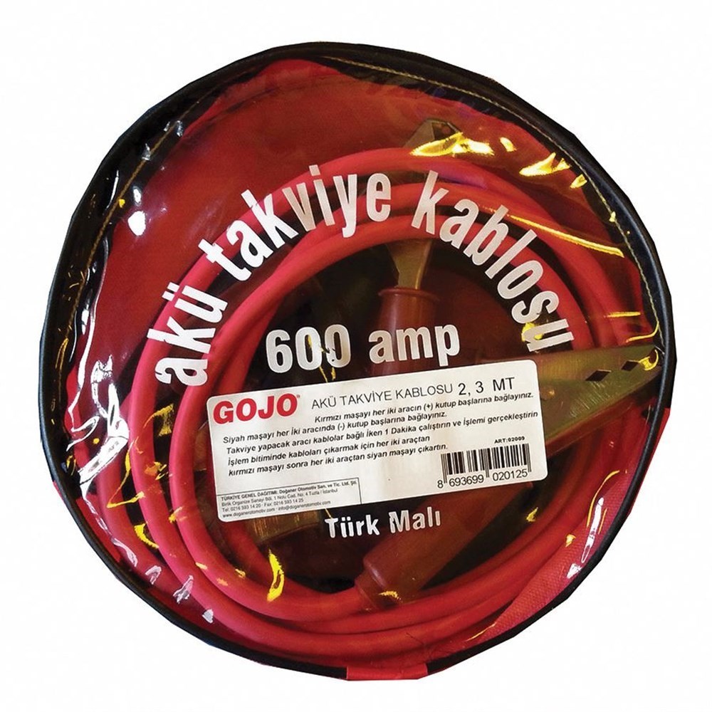 Gojo Akü Takviye Kablosu 600 Amp-Hafif Ticari Araç