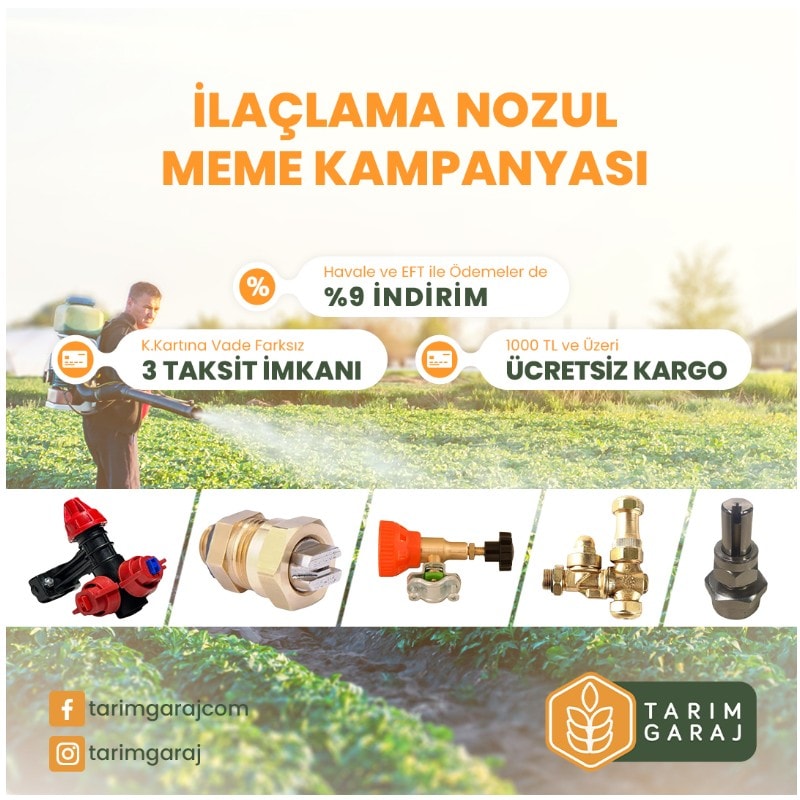 Holder Uzatma Hortumlu Bitki Arası İlaçlama Meme 50 cm-2 Adet