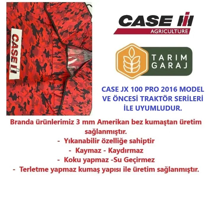 Case JX 100 Pro Serisi Traktör Kılıfı Branda-2016 Öncesi