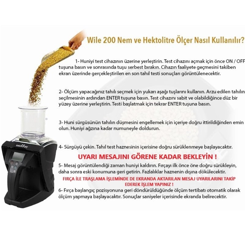 Wile 200 Tahıl Nem ve Hektolitre Ölçer