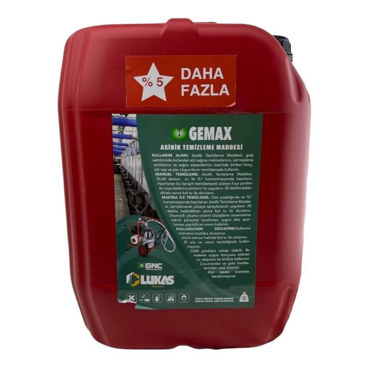 Süt Sağım Makina Temizlik Dezenfektan Asidik (20 Litre)