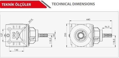 Sıra Arası Çapa Makinası ve Rotovatör Şanzımanı-CD310
