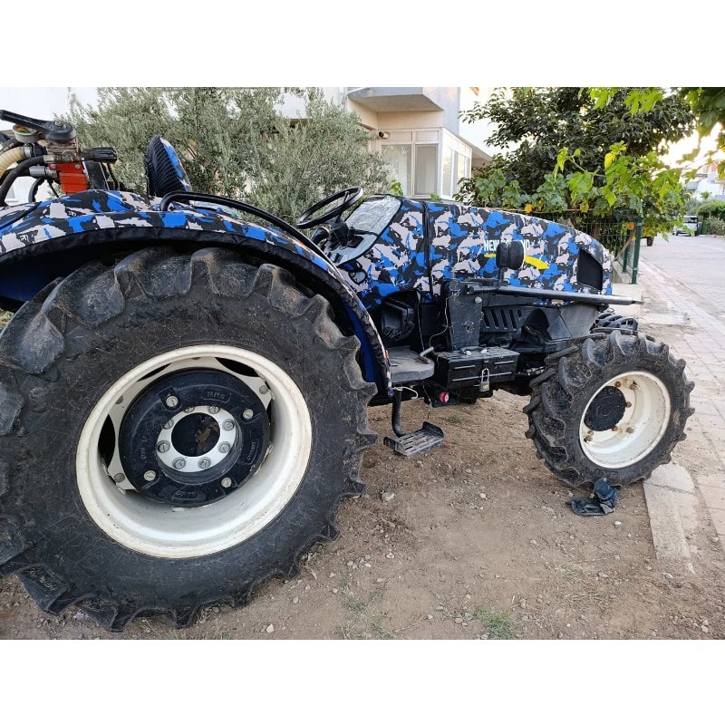 New Holland TD 4.65 Bahçe Traktör Kaporta Kılıfı ve Koltuk Kılıfı Seti