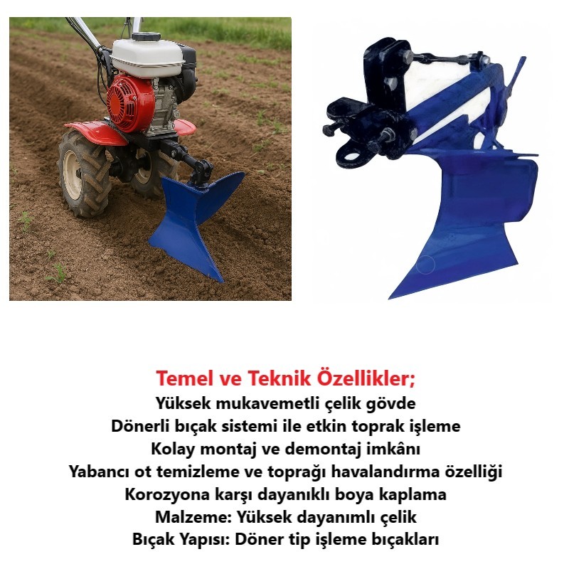 Çapa Makinesi Dönerli Pulluk-Tarımgaraj