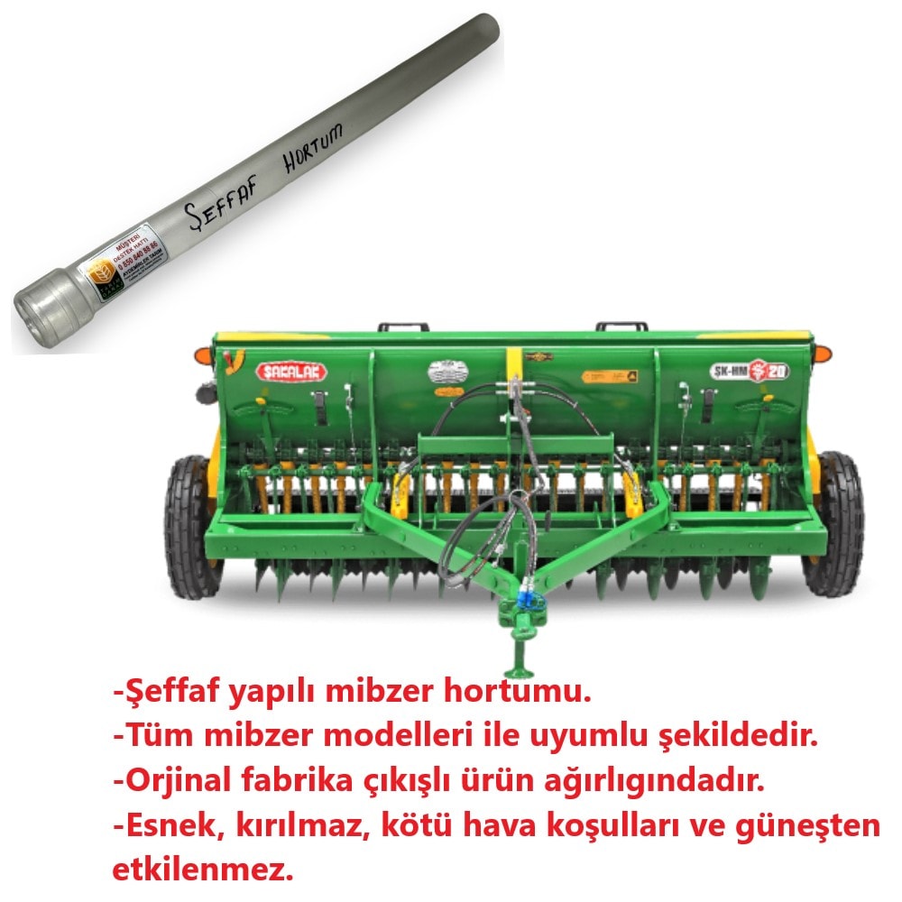 Hububat Mibzeri Gübre ve Tohum Açılı Şeffaf Hortum-6 Adet
