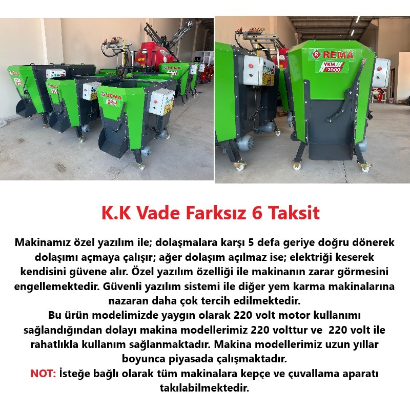 Rema YKM2000 Elektrikli Yem Karma Makinesi–2 m³