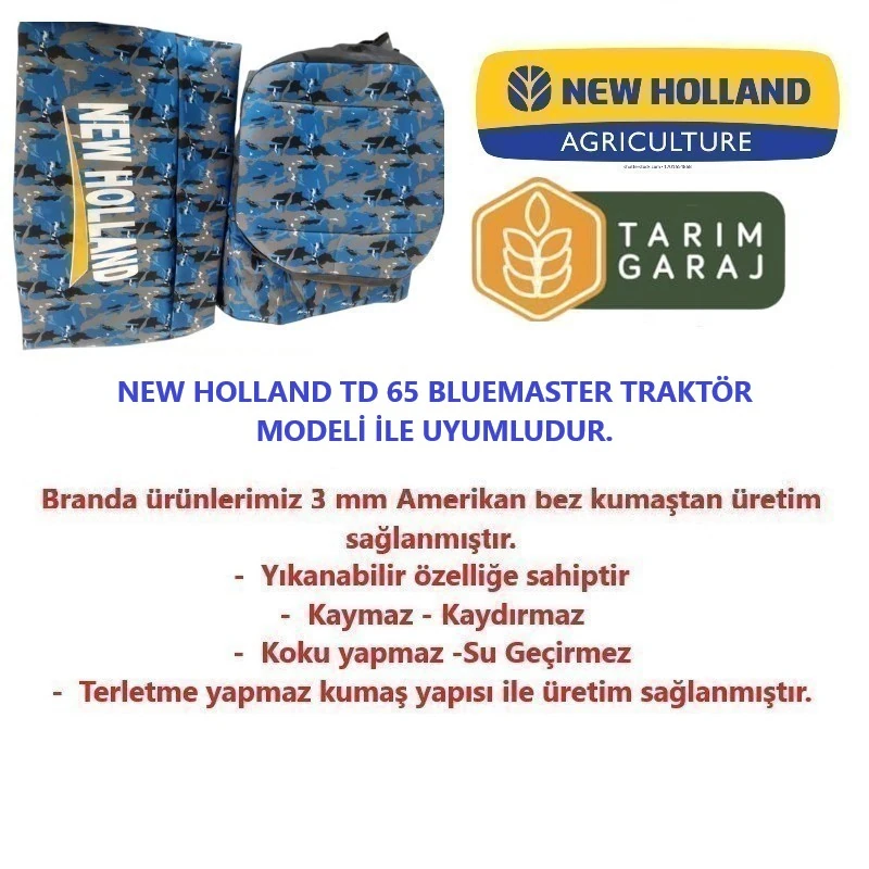 New Holland TD 65 Bluemaster Traktör Kılıfı Branda