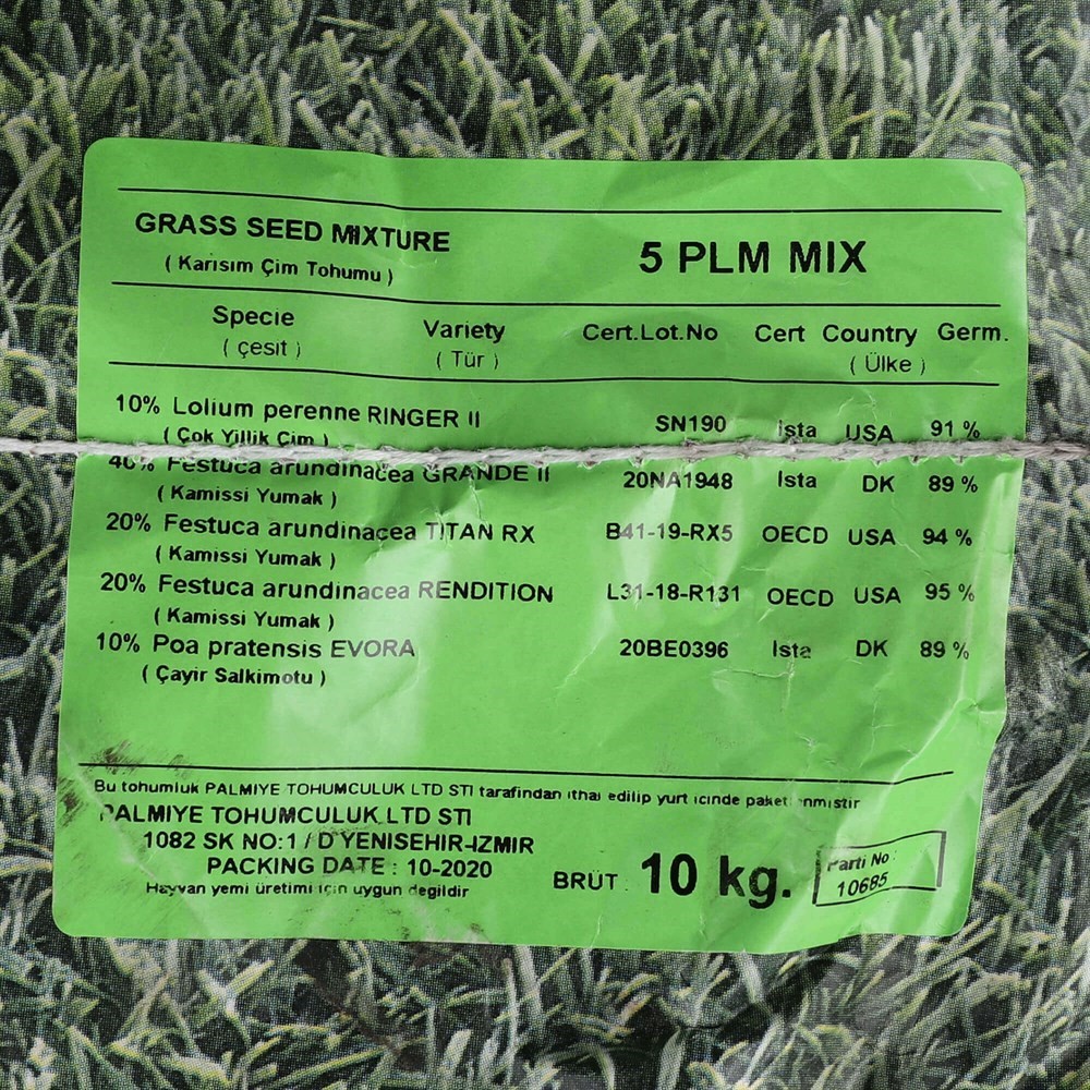 Palmiye TurfMaster Grass Seed Mıxture İthal Çim Tohumu