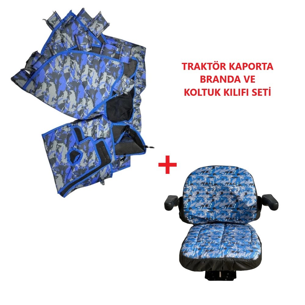 New Holland TD 110 D Traktör Kaporta Kılıfı Branda ve Koltuk Kılıfı Seti