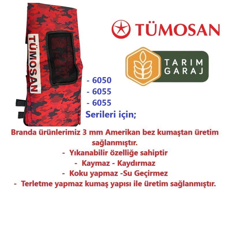 Tümosan 6000 Klasik Seri Traktör Kaporta Branda ve Koltuk Kılıf Seti