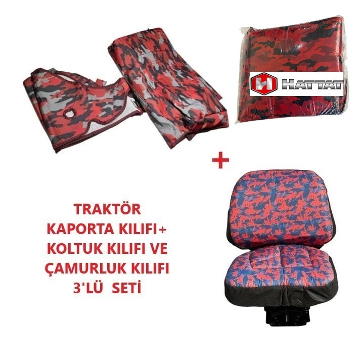 Hattat 240-255-260-280 Gold Traktör Branda ve Koltuk Kılıfı Seti-3 Silindir