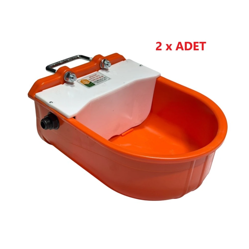 Otomatik Şamandıralı Orjinal Hammadde 5 Litre Hayvan Suluğu-2 Adet-Turuncu