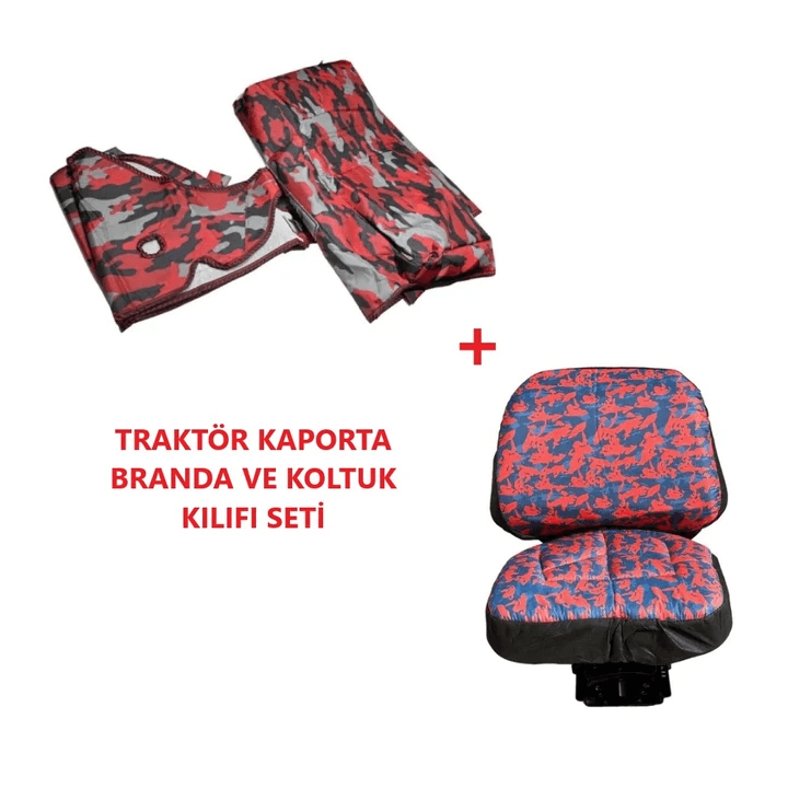 Türk Fiat 640 Traktör Kaporta Kılıfı Branda ve Koltuk Kılıfı Seti