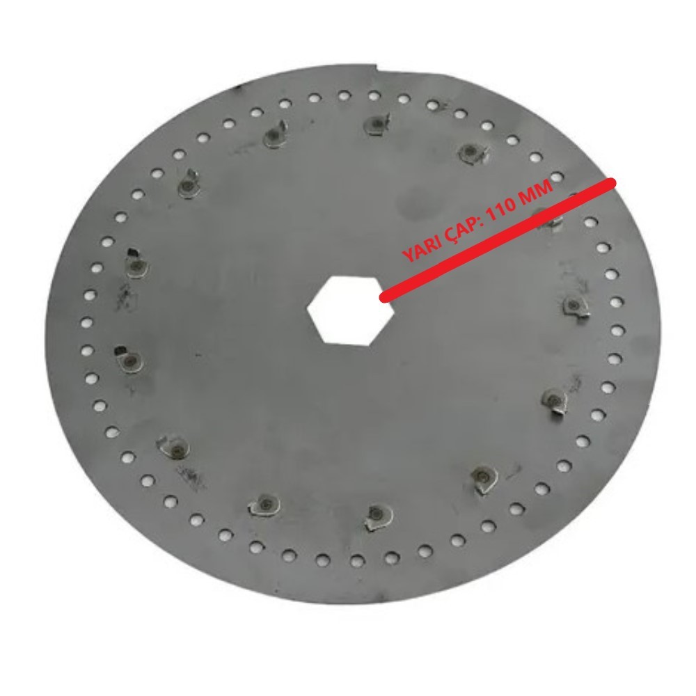 Türkay Havalı Mibzer Pazı Ekim Diski Krom 304 Kalite-72x2.1