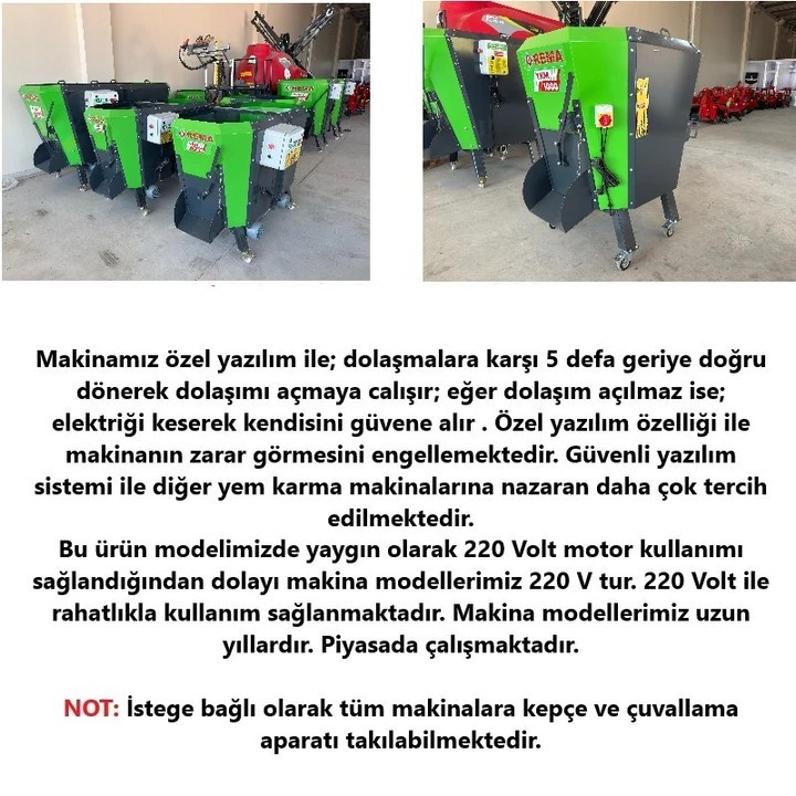 Rema YKM1000 Elektrikli Yem Karma Makinesi – 1 m³