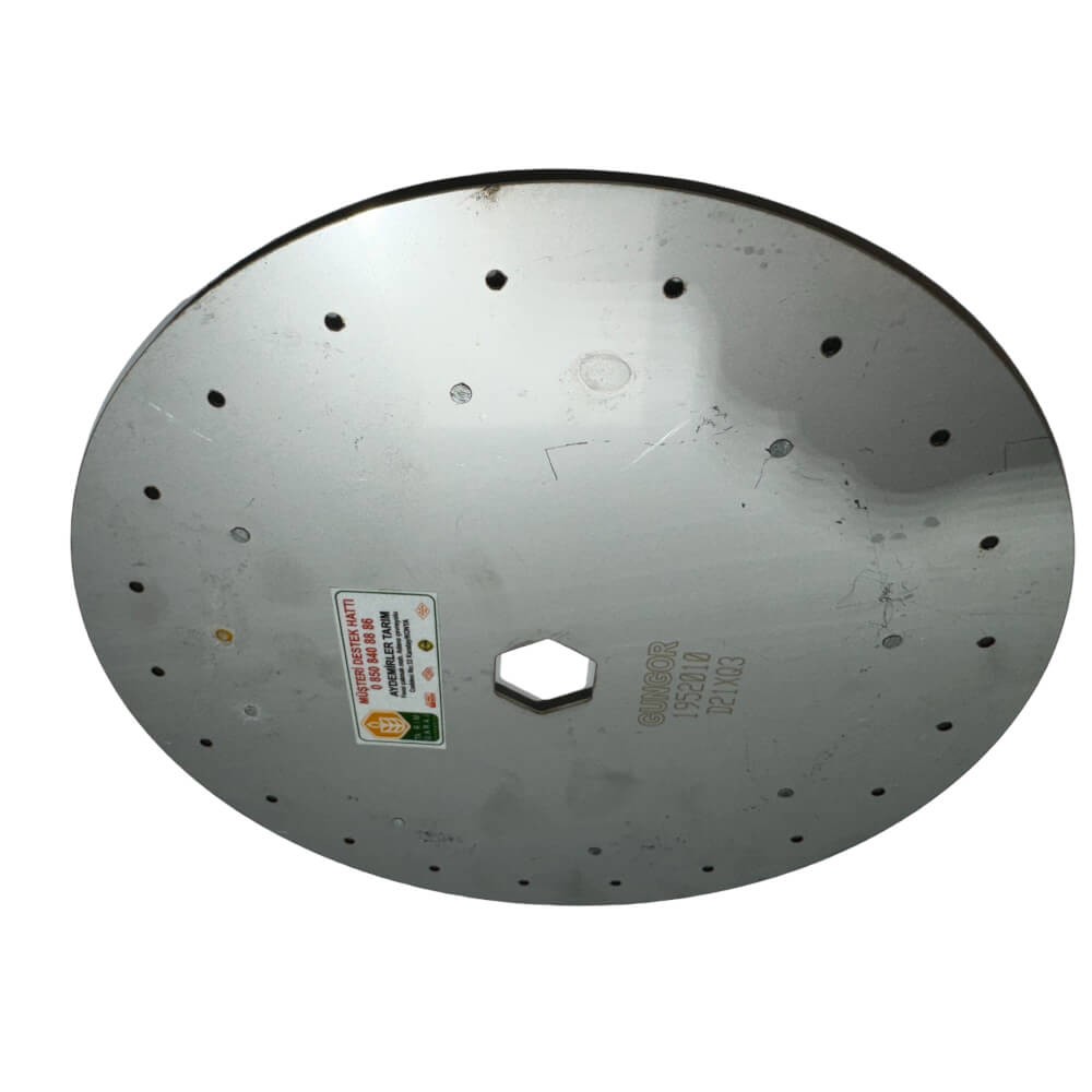 Türkay Havalı Mibzer Soya Fasulye Ekim Diski 304 Kalite-90 Delik x 3.5 mm