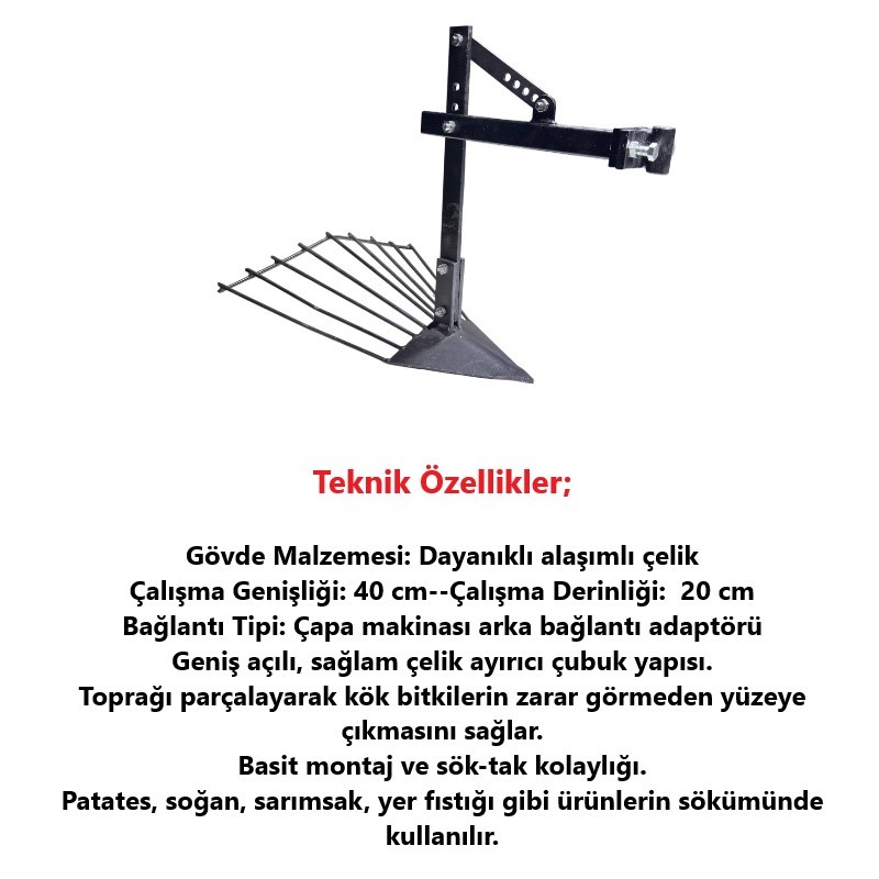 Patates Sökme Aparatı Çapa Makinesi-Tarımgaraj