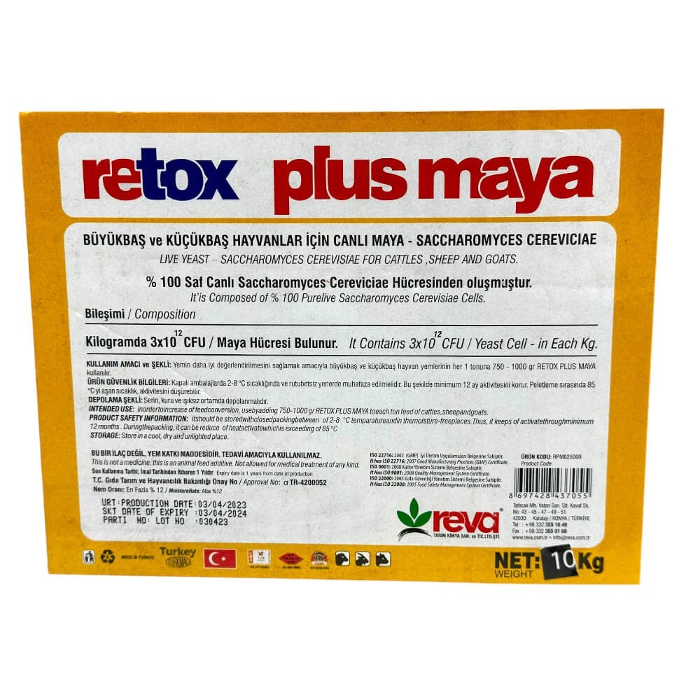 Retox Plus Canlılık Oranı Yüksek Saf Maya Vakumlu 10 Kg
