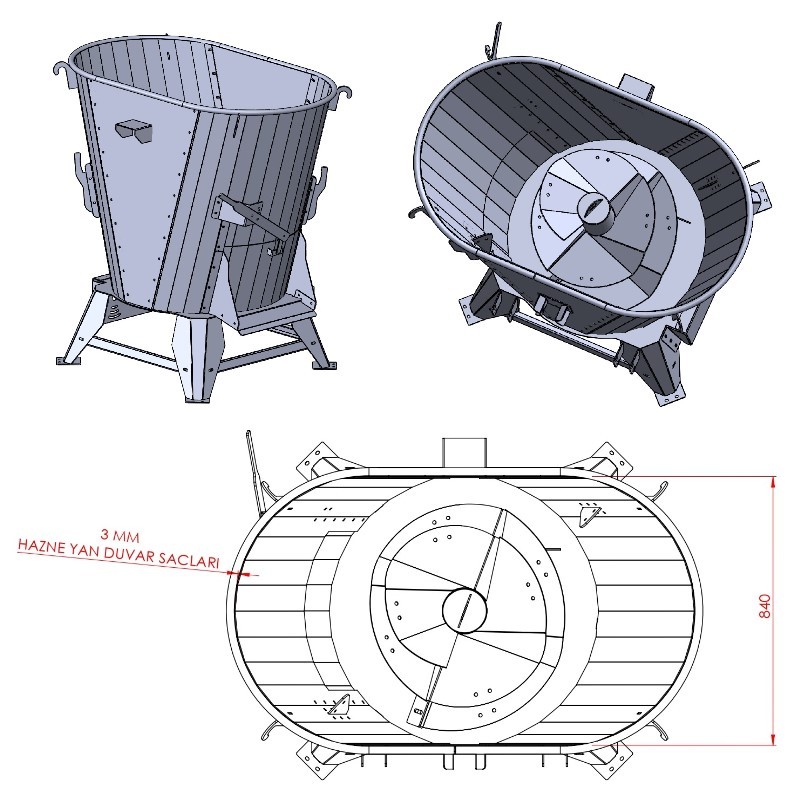 Belotti Karmator Elektrikli Yem Karma Makinesi 220 Volt-1 m³