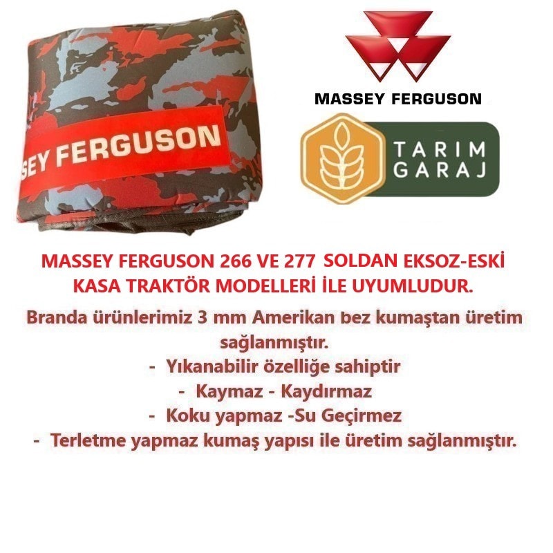 Massey Ferguson 266-277 Soldan Eksoz Traktör Kaporta ve Koltuk Kılıfı Seti-E.K