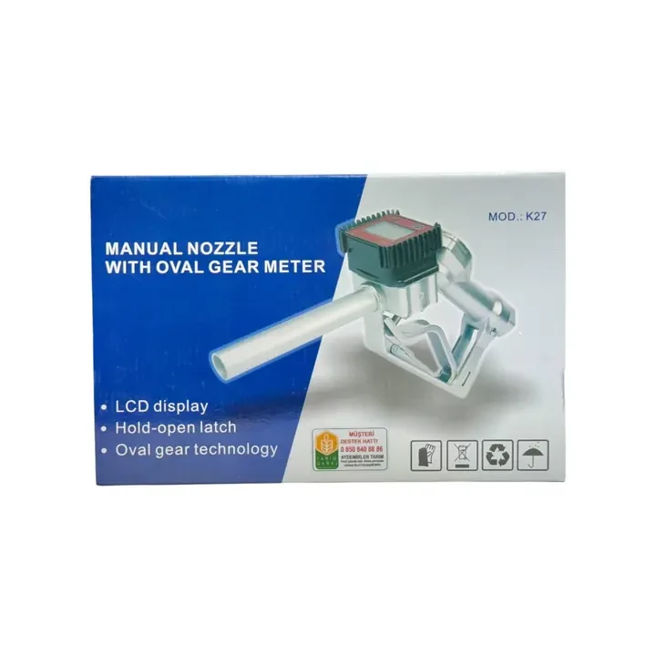 Sayaçlı Manuel Akaryakıt Tabancası LCD Ekran-Tarımgaraj