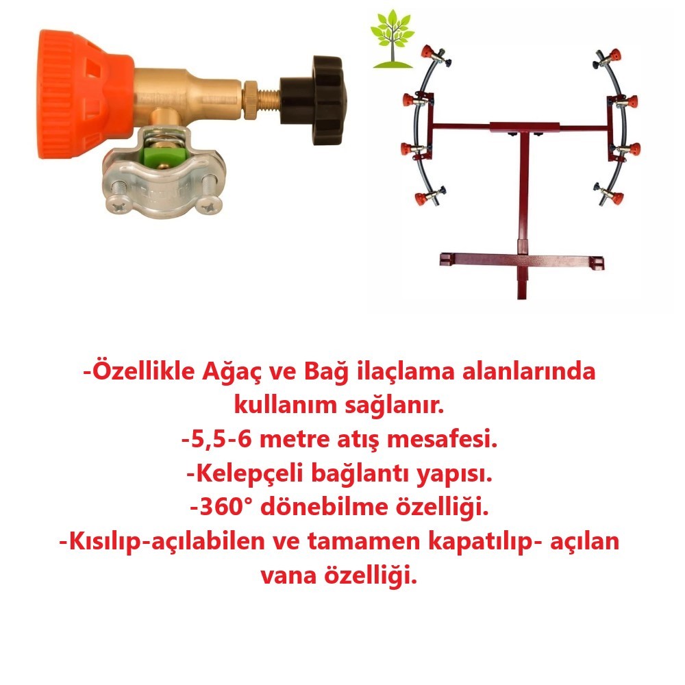 İlaçlama Makina Kelepçeli Bağ Meme-Kanat Ucu Meme-G166-2 Adet