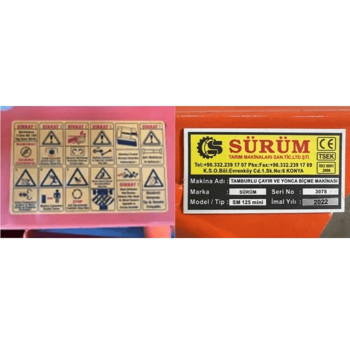 Sürüm Mini Tamburlu Çayır Biçme Makinesi-Sıfır