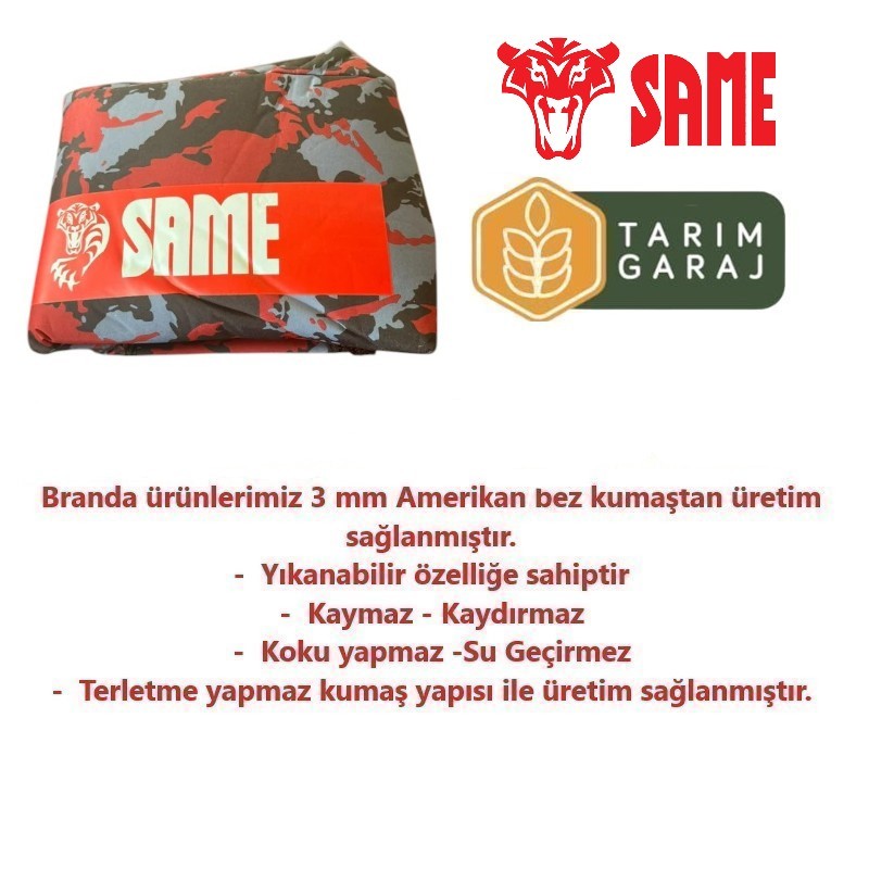 Same 55-65-75 Natural Bahçe Serisi Traktör Kaporta Branda ve Koltuk Kılıfı Seti
