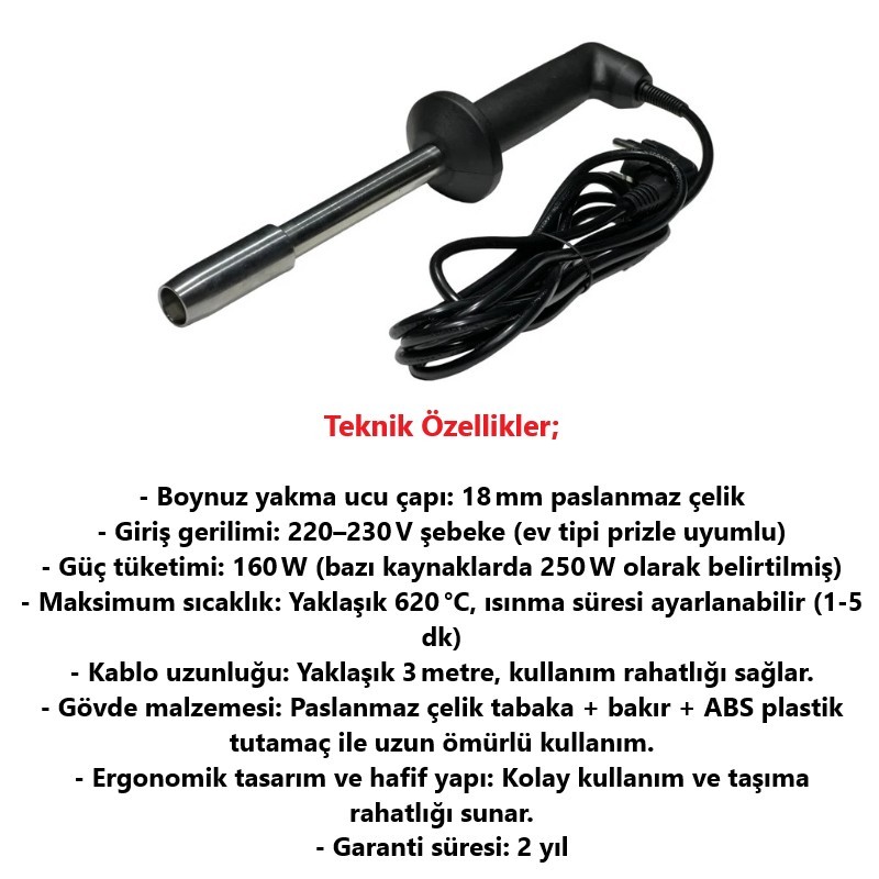 Dedeks Elektrikli Boynuz Yakma Aleti-Koteri