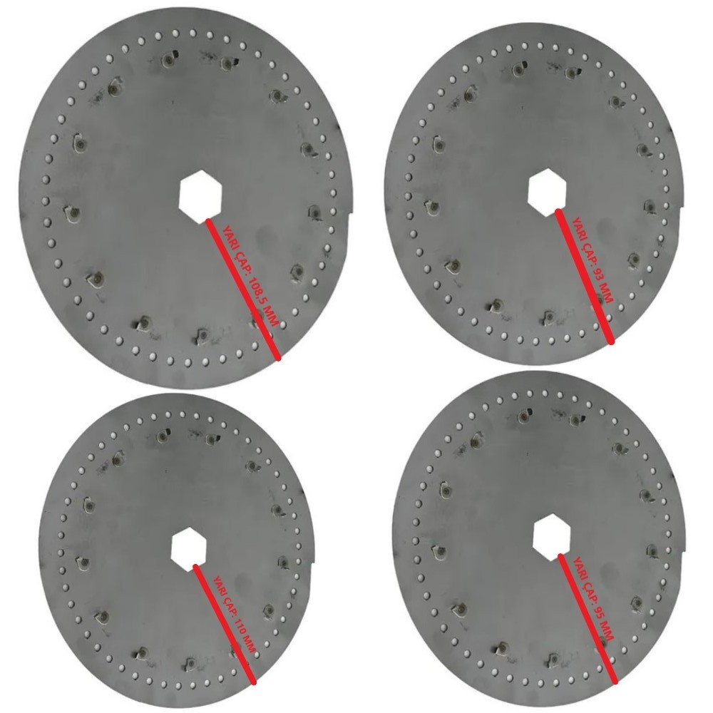 Türkay Havalı Mibzer Kabak Ekim Diski 304 Kalite 10 Delik 3.5 mm