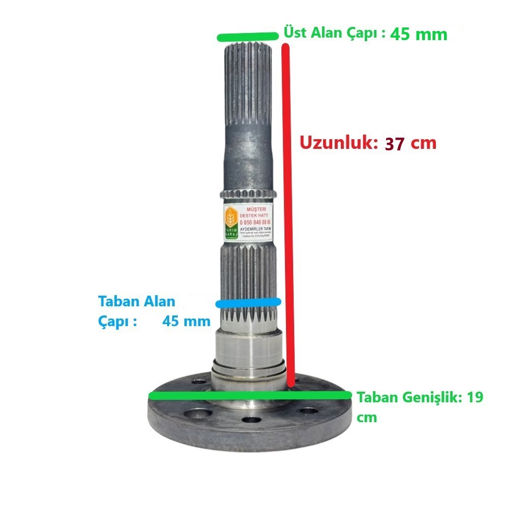 Hisarlar 300 Dik Freze Rotovatör Uzun Akis 37 cm