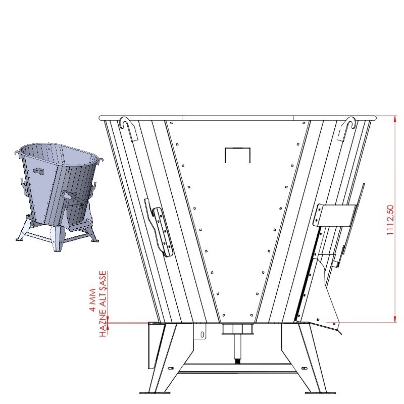 Belotti Karmator Elektrikli Yem Karma Makinesi 220 Volt-1 m³