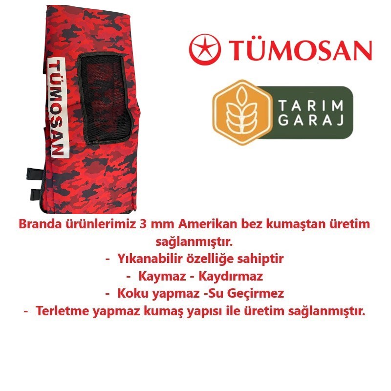 Tümosan Klasik 8000 Serisi Traktör Kaporta Branda ve Koltuk Kılıfı Seti