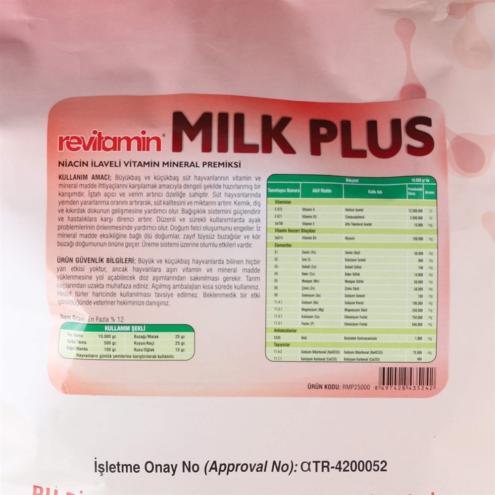 Revitamin Milk Plus Süt Verimi Artırıcı