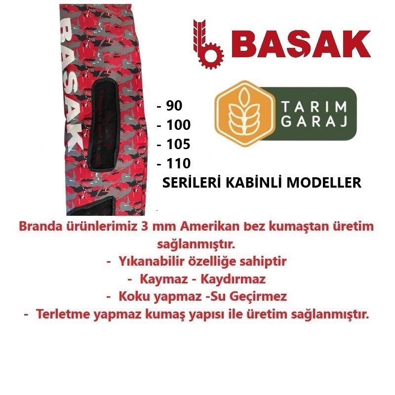 Başak 90-100-105-110 Kabinli Traktör Branda ve Koltuk Kılıfı Seti