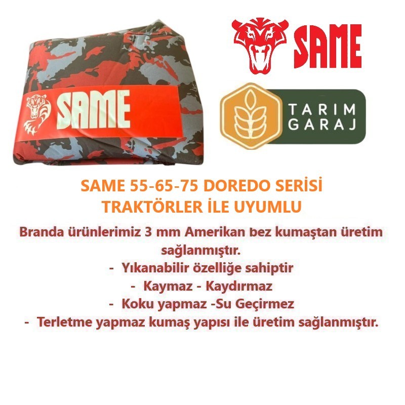 Same 55-65-75 Dorado Serisi Traktör Kaporta Branda ve Koltuk Kılıfı Seti
