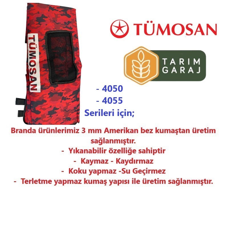 Tümosan 4000 Klasik Seri Traktör Kaporta Branda ve Koltuk Kılıf Seti