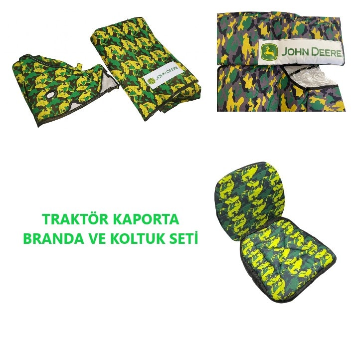 John Deere 5085-5095 ve 5105 Traktör Kaporta Branda ve Koltuk Kılıfı Seti