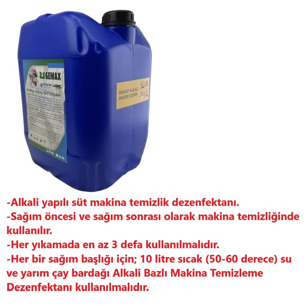 Süt Sağım Makina Temizlik Dezenfektan Alkali