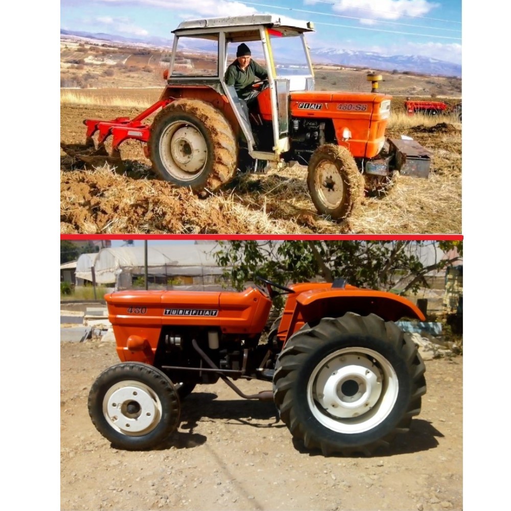 Türk Fiat 480-Türk Fiat 480 S8 Traktör Kaporta Kılıfı Branda ve Koltuk Kılıfı Seti