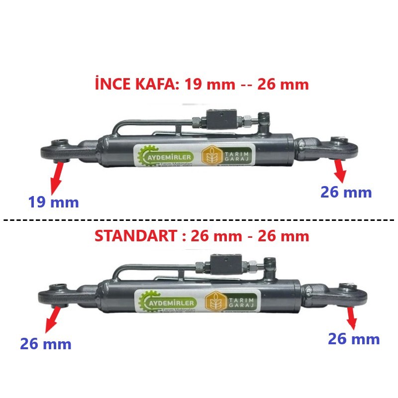 Anadolu Hidrolik Ağır Tip Aşıklı Traktör Ortakol Kilitli Hidrolik Lifti 55 cm-3 Ton