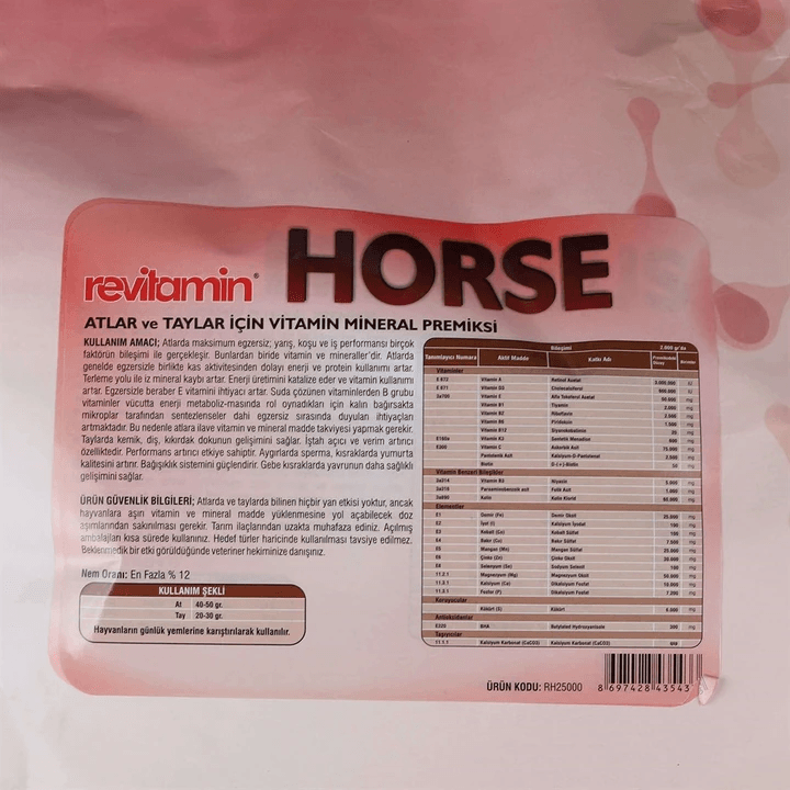 Revitamin Horse Atlar için Vitamin ve Mineral Takviyeli Hayvan Yem Katkısı 10 Kg