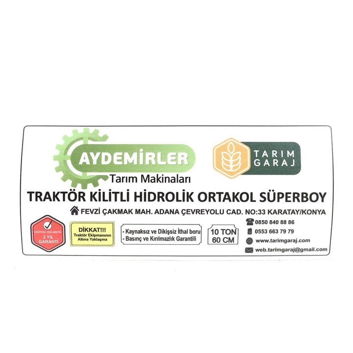 Traktör Cat 2 Ortakol Kilitli Hidrolik Lifti 60 cm-6 Ton