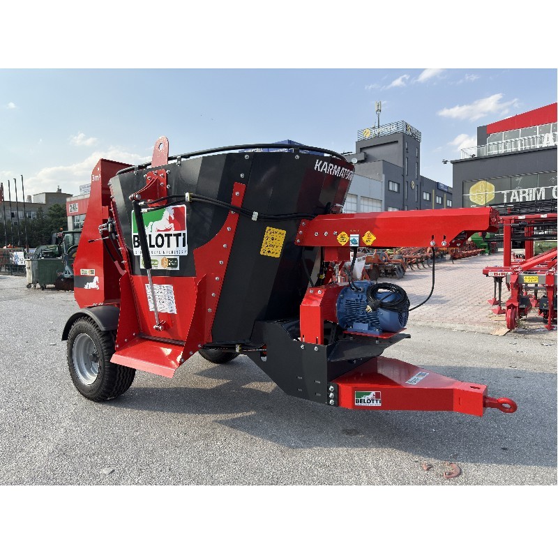 Belotti Karmator 380 Volt Elektrikli ve Şaftlı Yem Karma Makinesi-3 m³