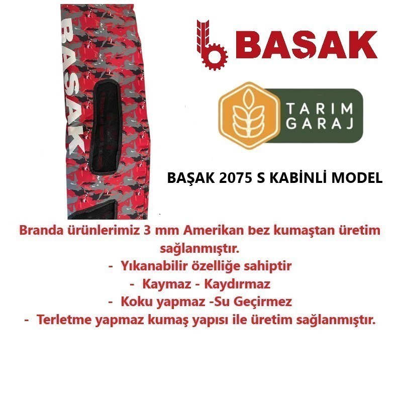 Başak 2075 S Kabinli Seri Traktör Branda ve Koltuk Kılıfı Seti