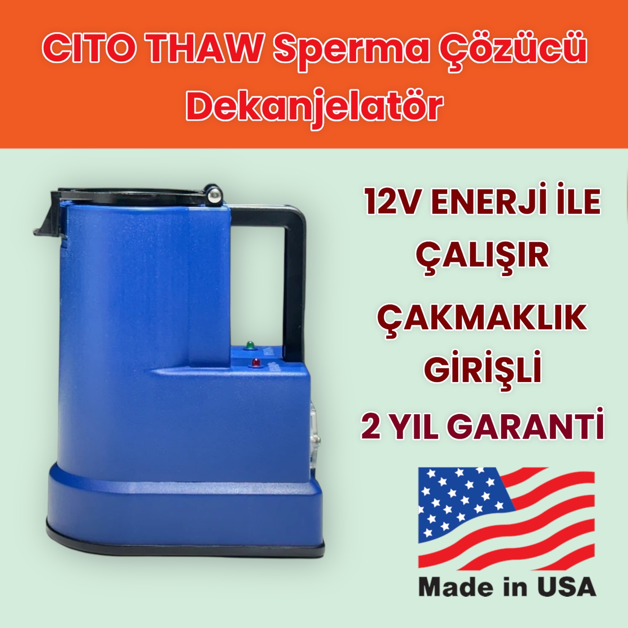 CITO THAW Sperma Çözücü Dekanjelatör 12V